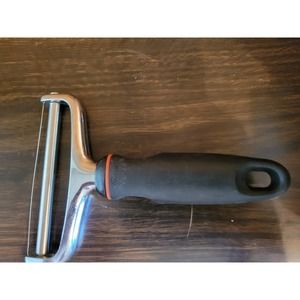 Norpor EZ Grip Stainless Steel Cheese Slicer - Black Handle